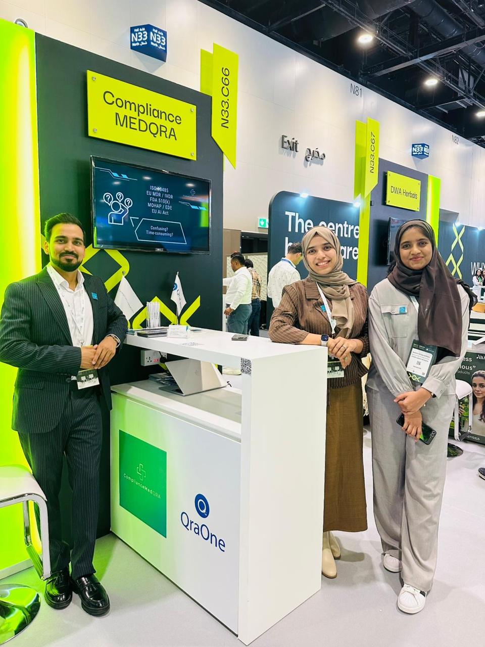 ComplianceMedQRA team at an industry event